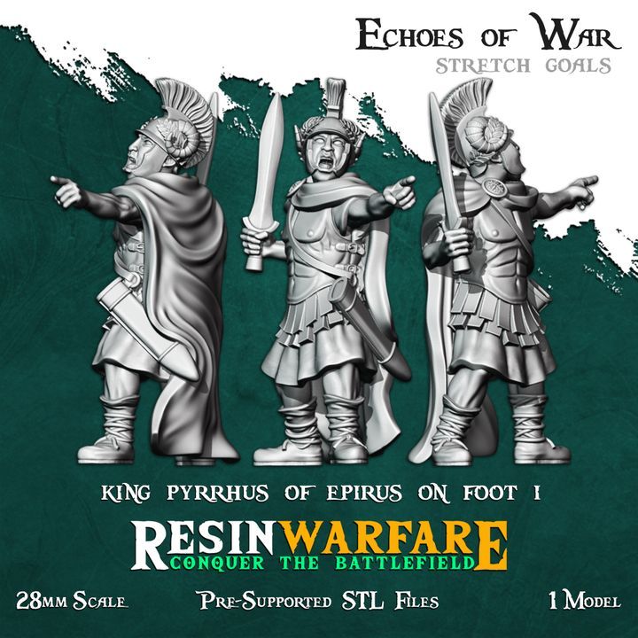 Pyrrhus of Epirus on foot poses (2 Models)
