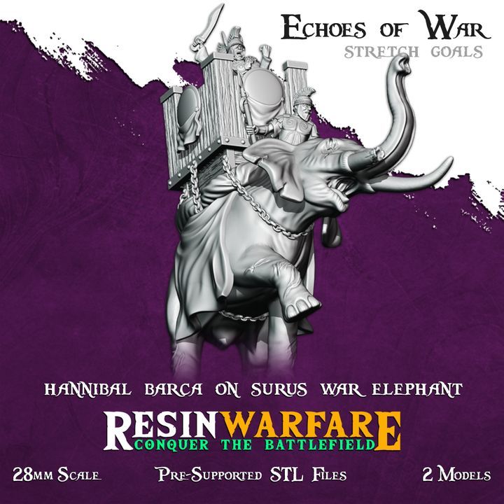 Hannibal on 'Surus' War Elephant