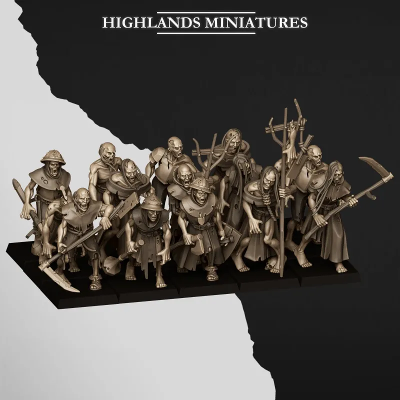 New Zombies x  20 Figures including Banner and Musician