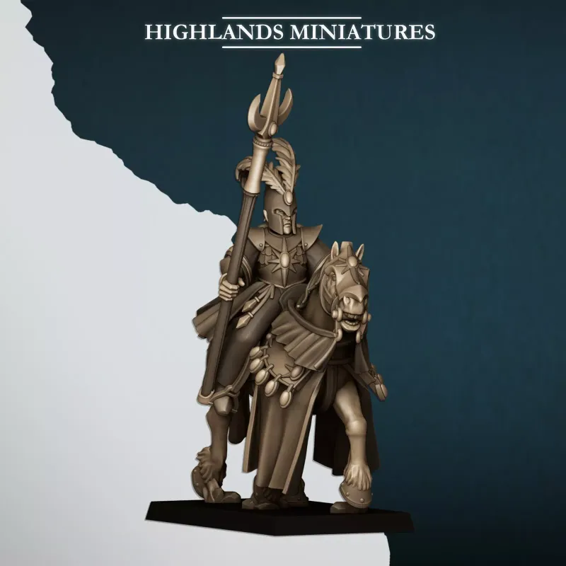 Aegean Elf Mounted Mage - Highlands Miniatures - Aegean Elves