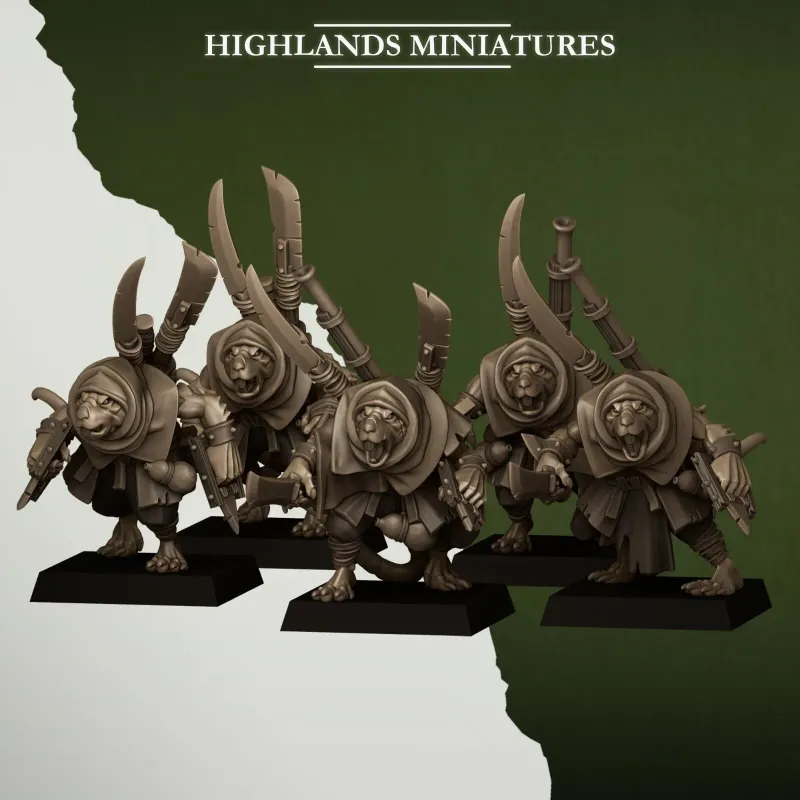 Highland Miniatures - Sewer Vermin - Smugglers 5 x Figures