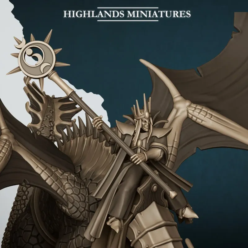 High Elf Great Mage on Dragon