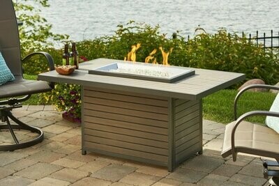 Outdoor GreatRoom Brooks Rectangular Gas Fire Pit Table