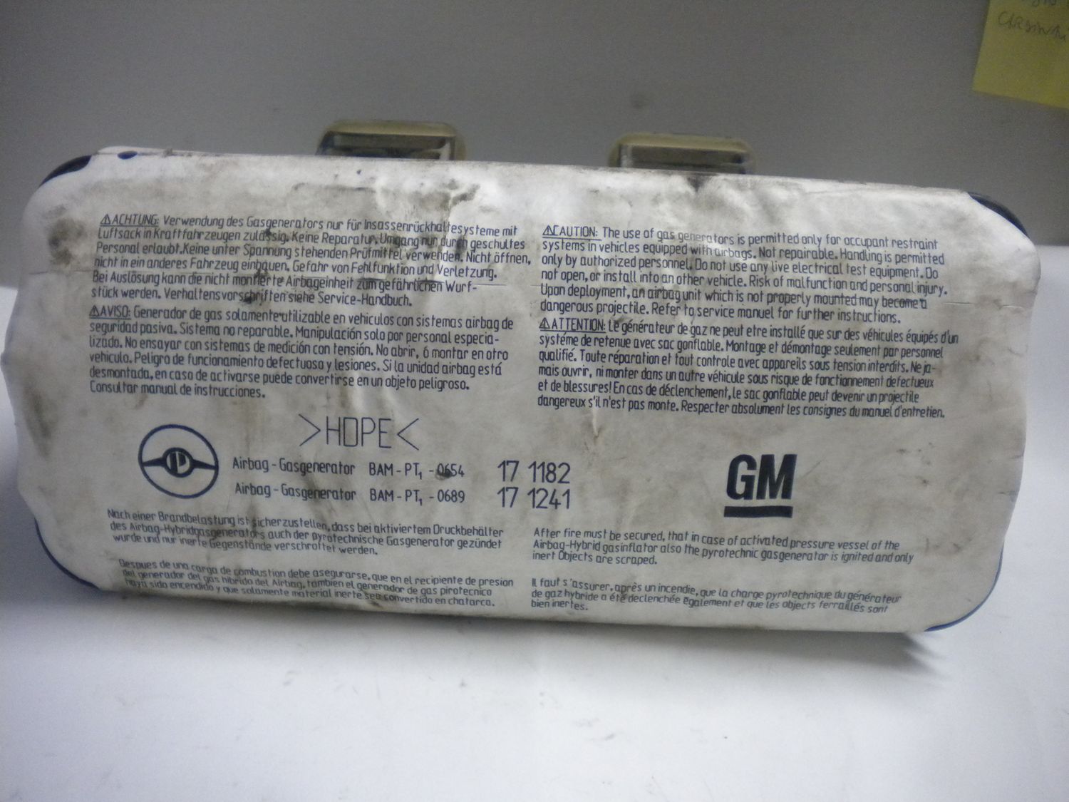 Airbag anteriore lato passeggero Opel Astra anno 1998 funzionante.