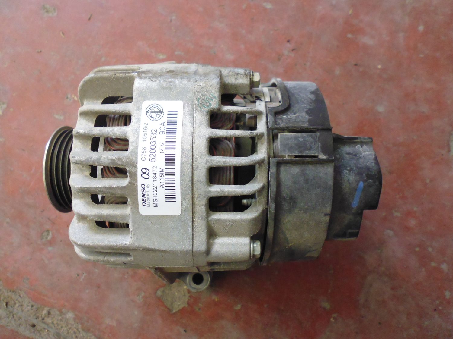 Alternatore originale Fiat 52003532 MS1022118472 per motore 169A4000 1.2 benzina