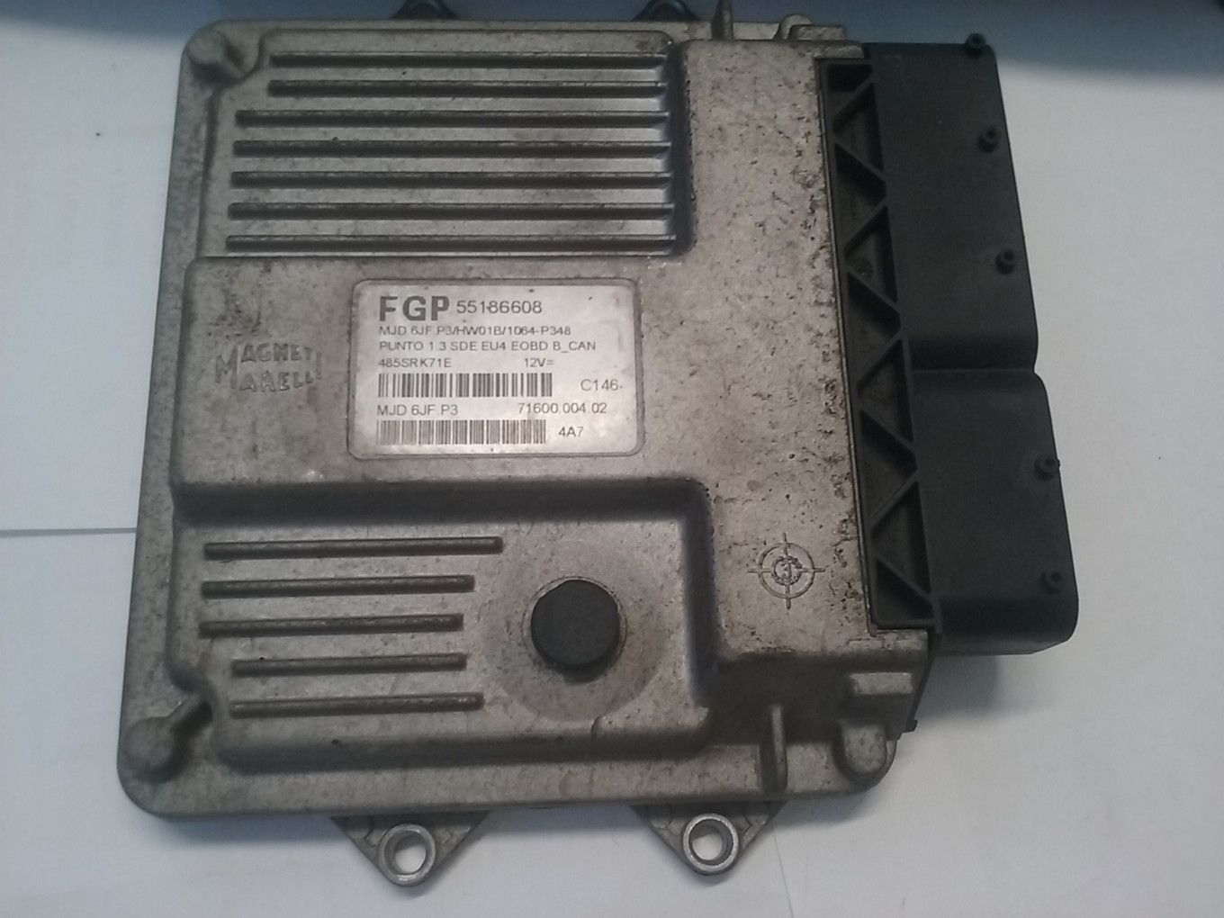 Centralina motore Fiat Punto 188 seconda serie 1.3 multijet FGP 55186608 MJD6JF.P3 HW01B.