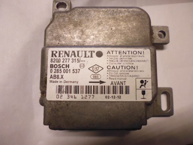 Centralina airbag 0285001537 Renault Clio seconda seria.