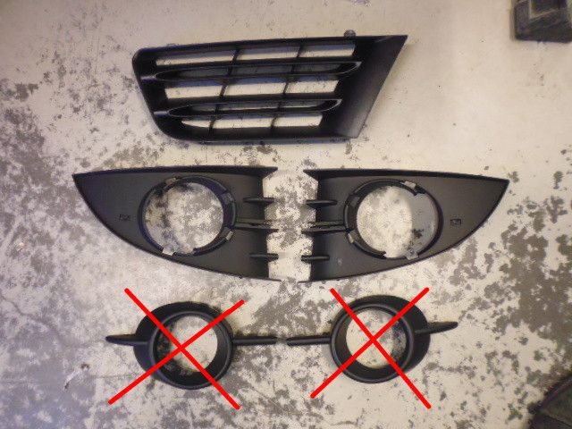 Componenti mascherina paraurti anteriore Renault Scenic e Grand Scenic 2006/2009. Componenti mascherina paraurti anteriore Renault Scenic e Grand Scenic 2006/2009.