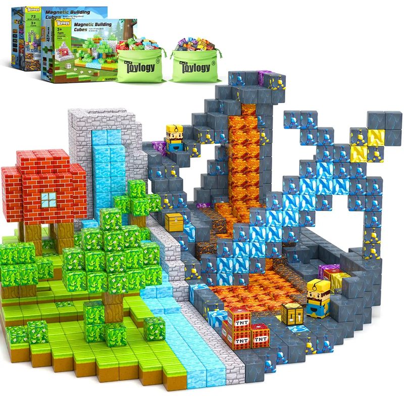 100 Pieces Magnetic Building Blocks for Kids Aged 3+ and above