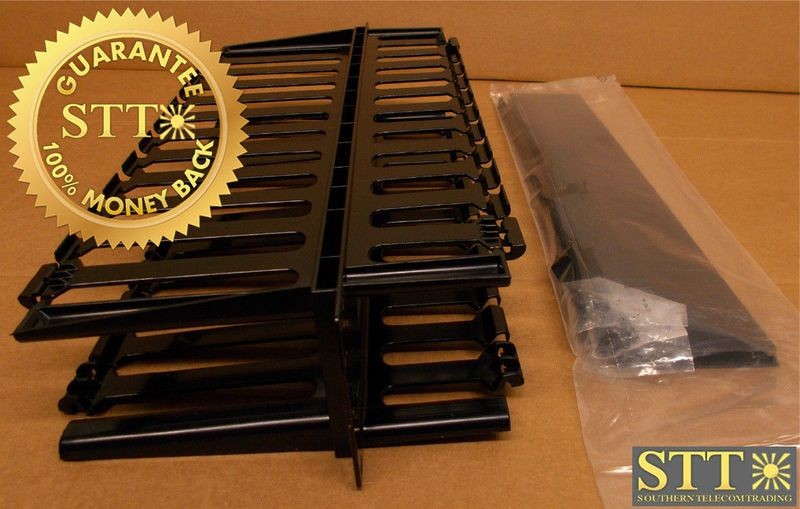 WMP1E PANDUIT PATCHLINK HORIZONTAL CABLE MANAGER 19&quot; FRONT &amp; BACK 2 RU NEW - 1 YEAR WARRANTY