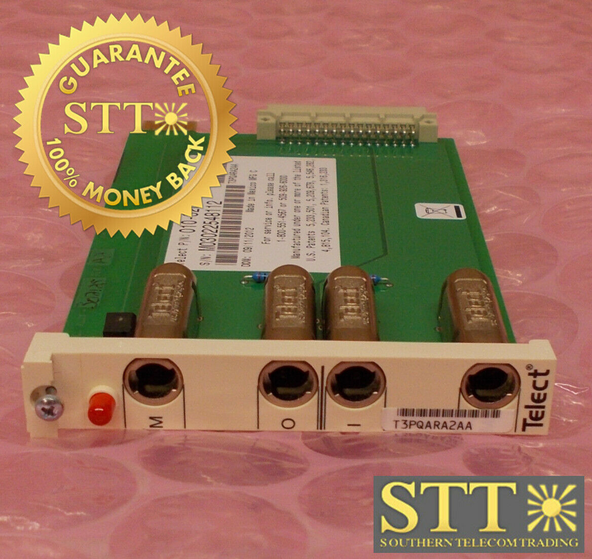 010-3201-0401 TELECT DSX-3 BB 4 PORT MODULE T3PQARA2AA REFURBISHED - 90 DAY WARRANTY