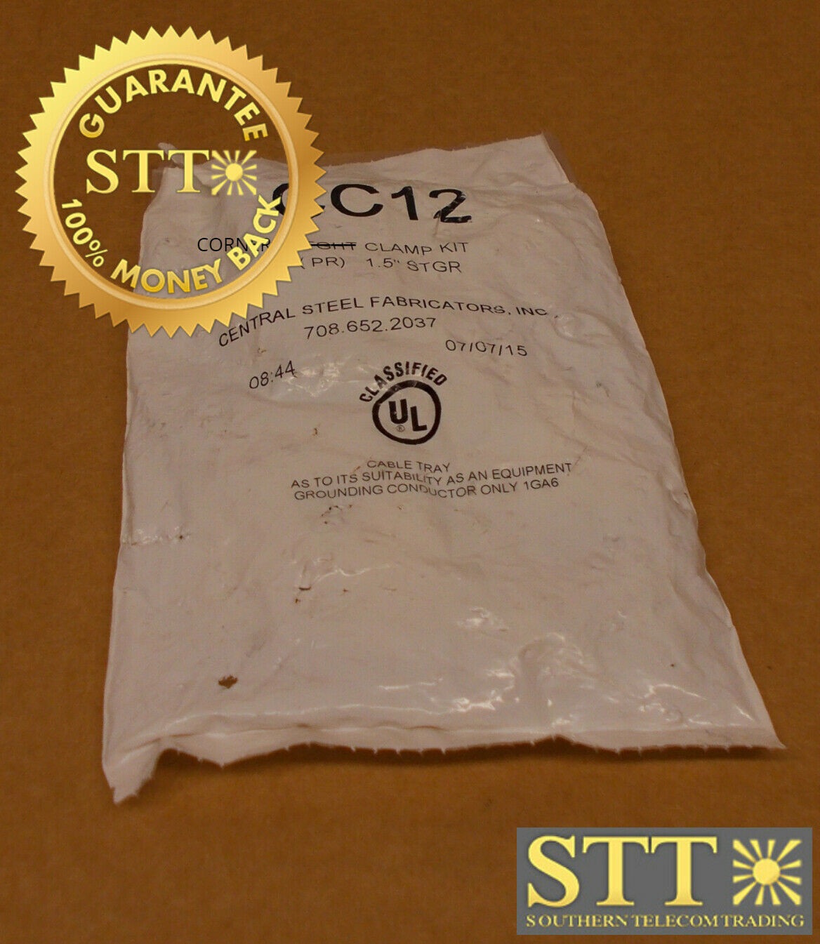 CC12 CENTRAL STEEL CORNER CLAMP KIT 1.5 &quot; STRINGER NEW - 90 DAY WARRANTY