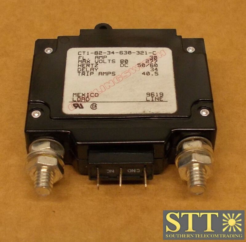 CT1-B2-34-630-321-C CARLING 30 AMP BOLT IN CIRCUIT BREAKER REFURBISHED - 90 DAY WARRANTY