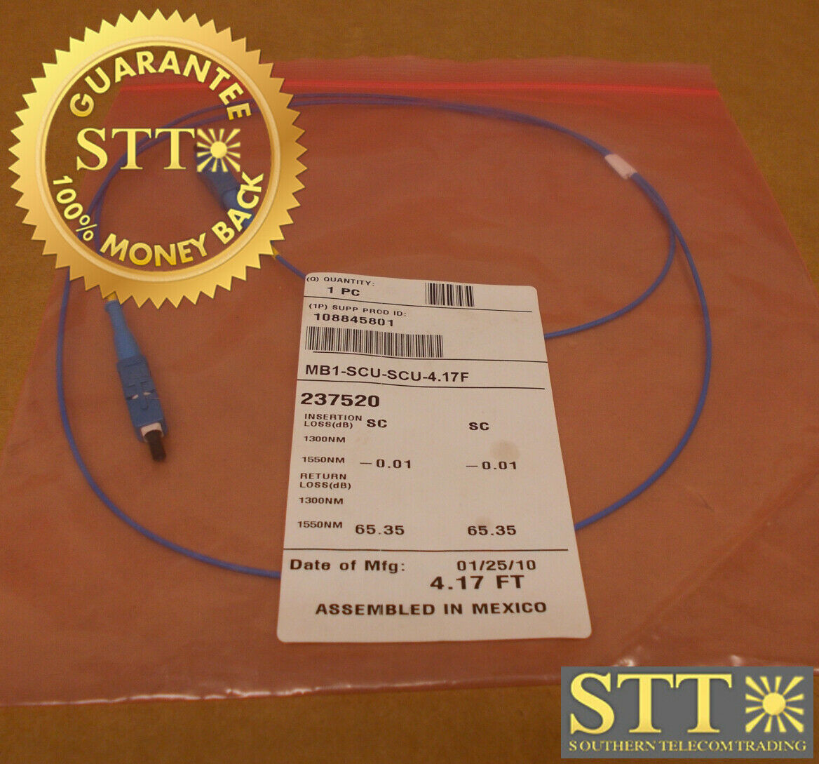 108845801 OFS FIBER CABLE SC/SC 4.17 FT NEW - 90 DAY WARRANTY