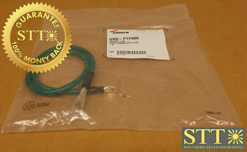GND-PTP600 ANDREW GROUND LEAD GREEN 600MM WITH LUGS NEW - 90 DAY WARRANTY