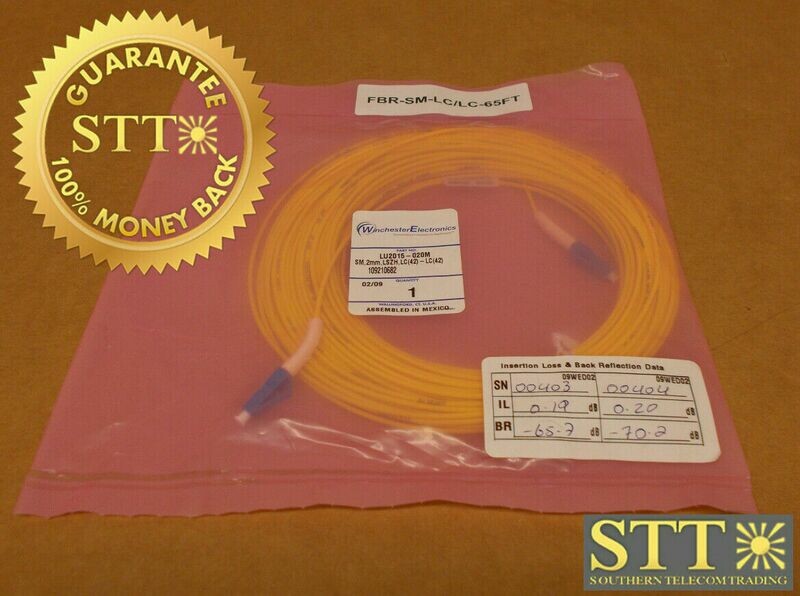 FIBER CABLE SM 2MM LC/LC 45 DEGREE 65FT (109210682) NEW - 90 DAY WARRANTY