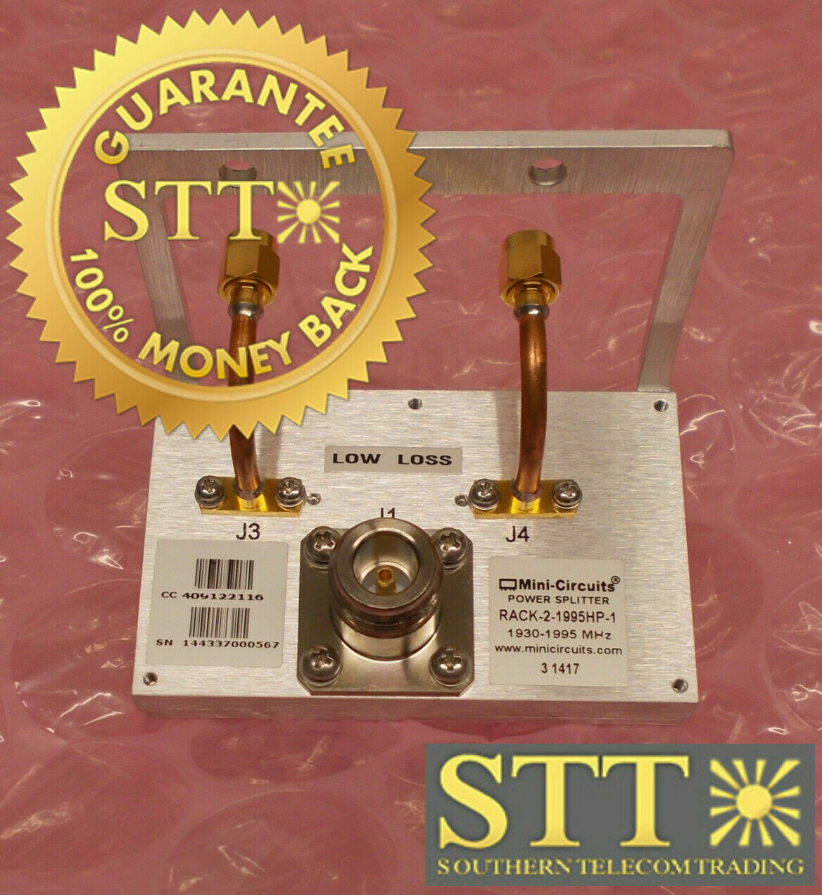 RACK-2-1995HP-1 MINI CIRCUITS POWER SPLITTER 1930-1995MHZ CC:409122116 NEW - 90 DAY WARRANTY