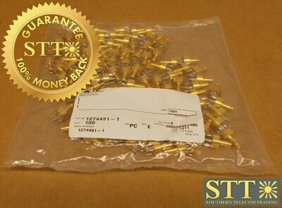 1274431-1 TE FEMALE DIN PCB RECEPTACLE PRESS FIT (LOT OF 100) NEW - 90 DAY WARRANTY