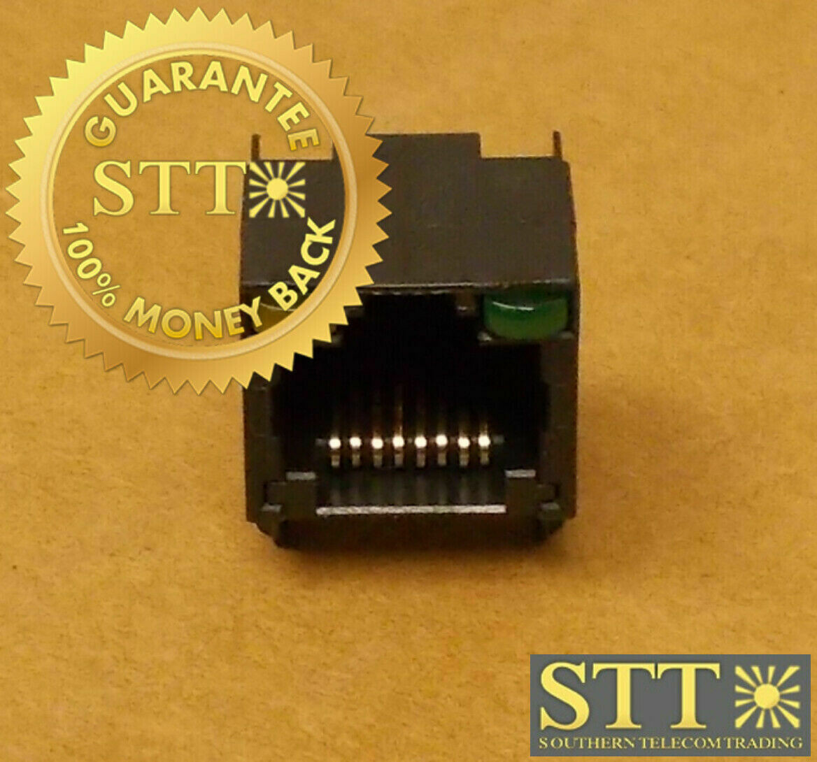 5406533-1 TE JACK MODULAR CONNECTOR 8P8C RJ45 RA 1X1 LED (G/Y) (LOT OF 10) NEW - 90 DAY WARRANTY