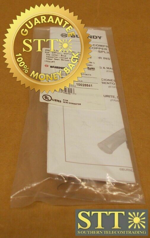 YS6CFXLTCKITC BURNDY IN-LINE SPLICE KIT 6 AWG STD BLUE NEW - 90 DAY WARRANTY
