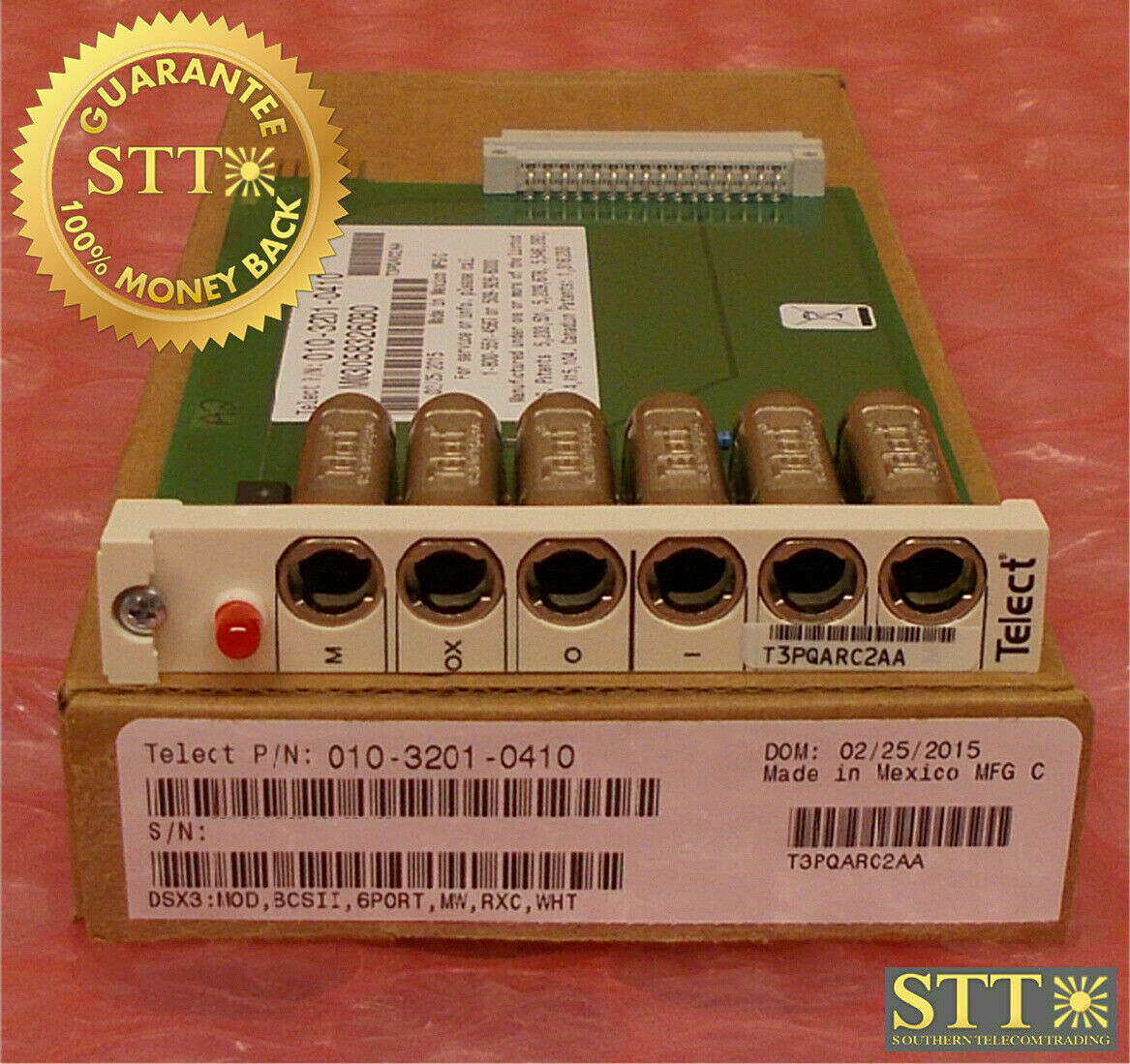 010-3201-0410 TELECT DSX-3 BB 6-PORT MODULE T3PQARC2AA NEW - 90 DAY WARRANTY