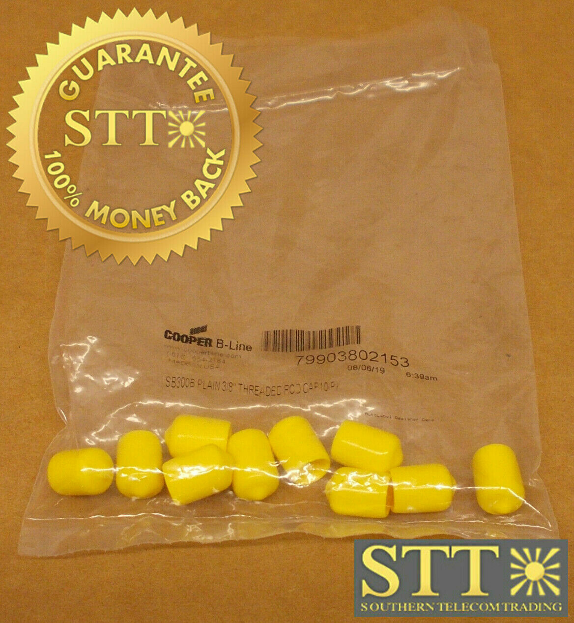 SB300B COOPER-B THREADED ROD END CAP 3/8&quot;-16 10-PACK NEW - 90 DAY WARRANTY