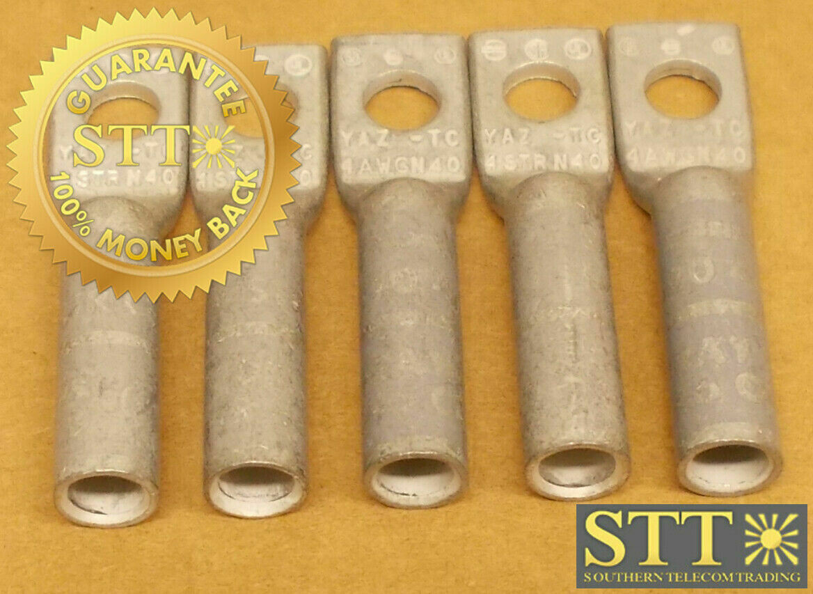 YAZ-TC BURNDY COMP LUG 4STR N40 GRAY DIE 346 OR 8 (LOT OF 5) NEW - 90 DAY WARRANTY