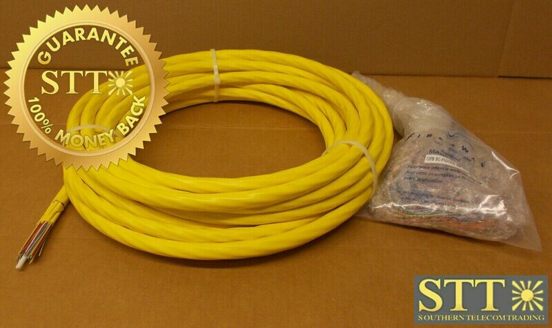 FIBER CABLE SINGLE MODE 72 FIBER SC/STUB 54 FT WITH 48&quot; STRAIGHT SPREAD NEW - 90 DAY WARRANTY