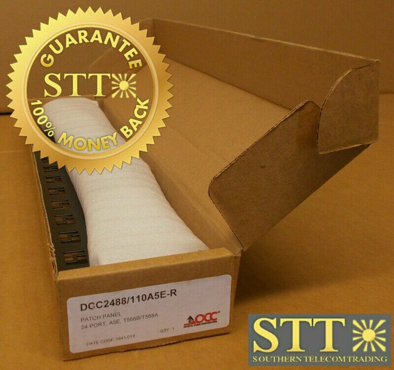 DCC2488/110A5E-R OPTICAL CABLE CORP 24 PORT CAT 5E PATCH PANEL NEW - 90 DAY WARRANTY