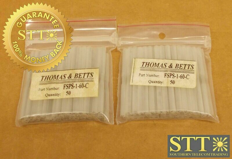 FSPS-1-60-C T&amp;B SINGLE FIBER SPLICE PROTECTION SLEEVE (50-COUNT) LOT OF 2 NEW - 90 DAY WARRANTY