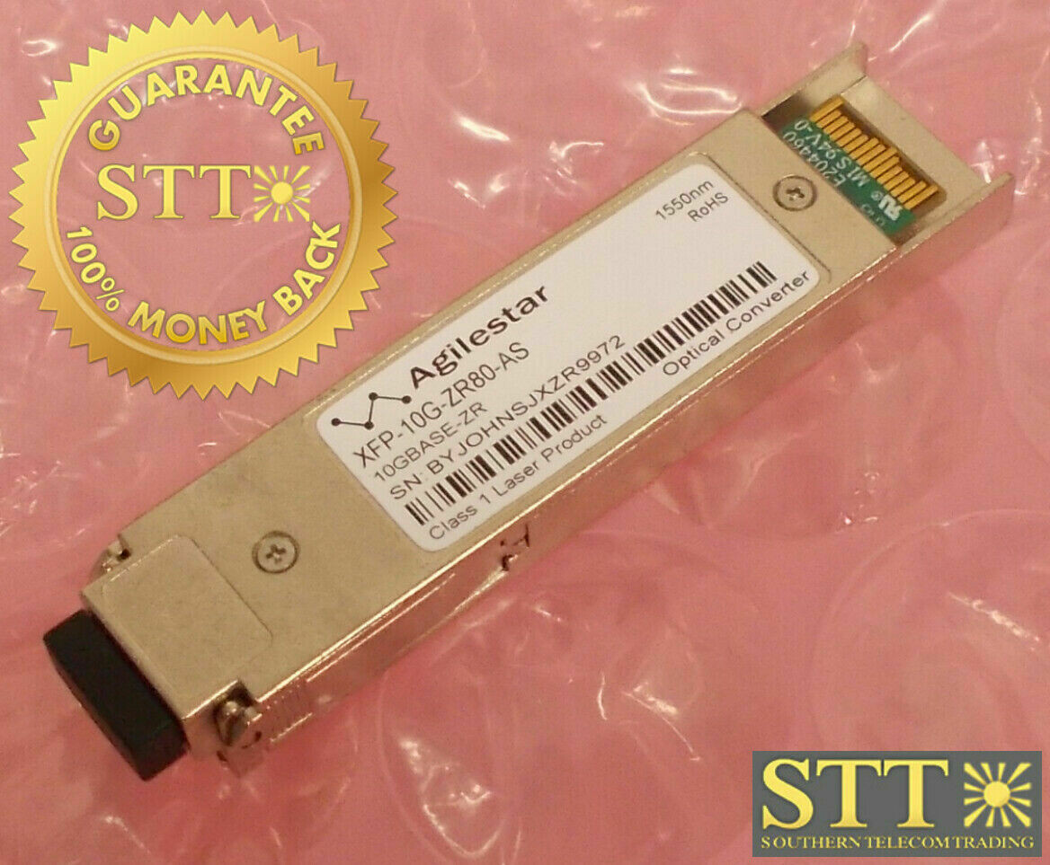 XFP-10G-ZR80-AS AGILESTAR XFP 10G BASE-ZR 1550NM REFURBISHED - 90 DAY WARRANTY