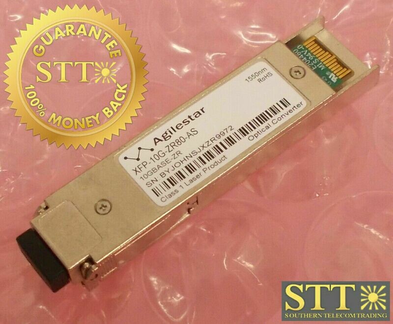 XFP-10G-ZR80-AS AGILESTAR XFP 10G BASE-ZR 1550NM REFURBISHED - 90 DAY WARRANTY
