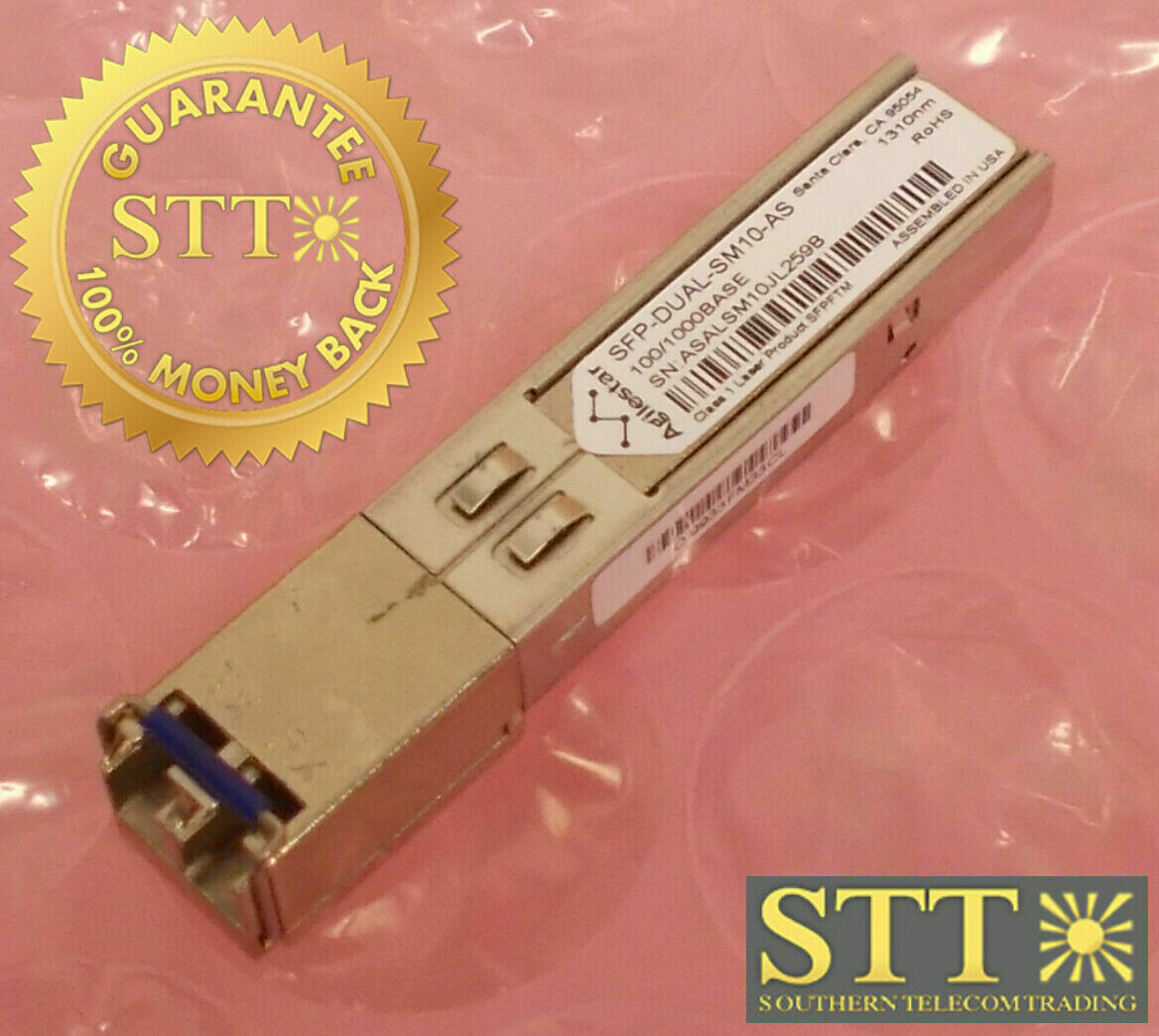 SFP-DUAL-SM10-AS AGILESTAR SFP 100/1000 BASE 1310NM REFURBISHED - 90 DAY WARRANTY