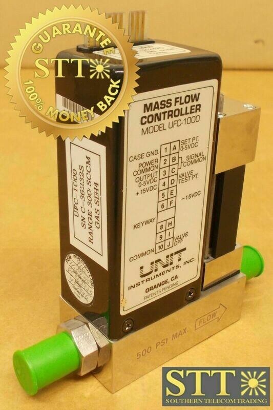 UFC-1000 UNIT MASS FLOW CONTROLLER MODEL UFC-1000 RANGE 300 SCCM GAS SiH4 USED - 90 DAY WARRANTY