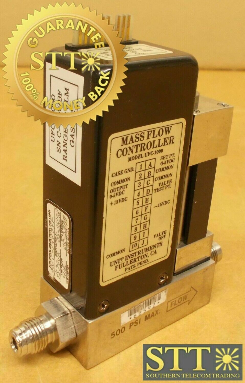 UFC-1000 UNIT MASS FLOW CONTROLLER MODEL UFC-1000 RANGE 10 SLM GAS O2 USED - 90 DAY WARRANTY