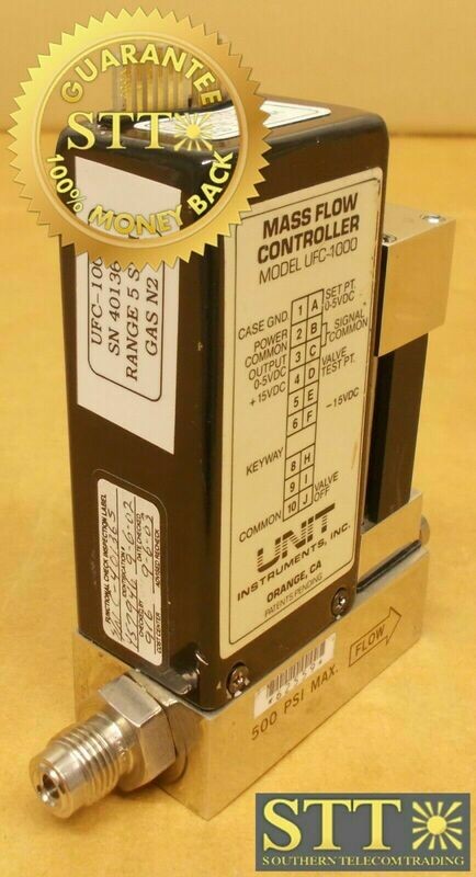 UFC-1000 UNIT MASS FLOW CONTROLLER MODEL UFC-1000 RANGE 5 SLM GAS N2 USED - 90 DAY WARRANTY
