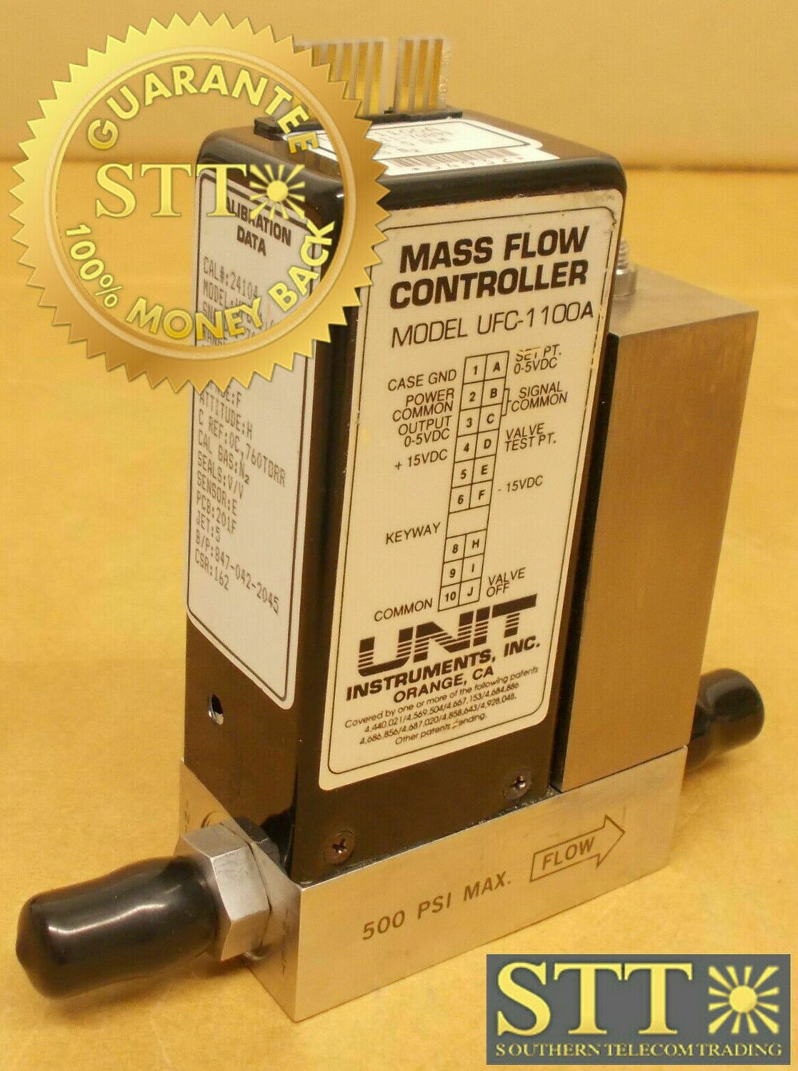 UFC-1100A UNIT MASS FLOW CONTROLLER MODEL UFC-1100A RANGE 5 SLM GAS N2 USED - 90 DAY WARRANTY