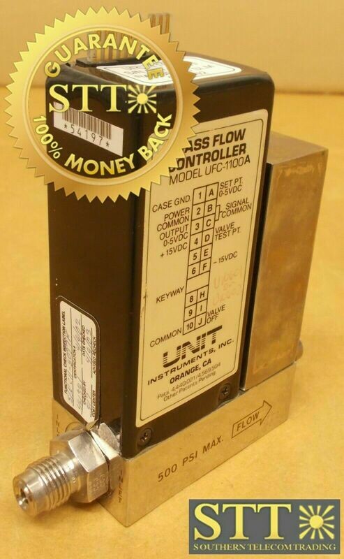 UFC-1100A UNIT MASS FLOW CONTROLLER MODEL UFC-1100A RANGE 1.5 SLM GAS N2 USED - 90 DAY WARRANTY