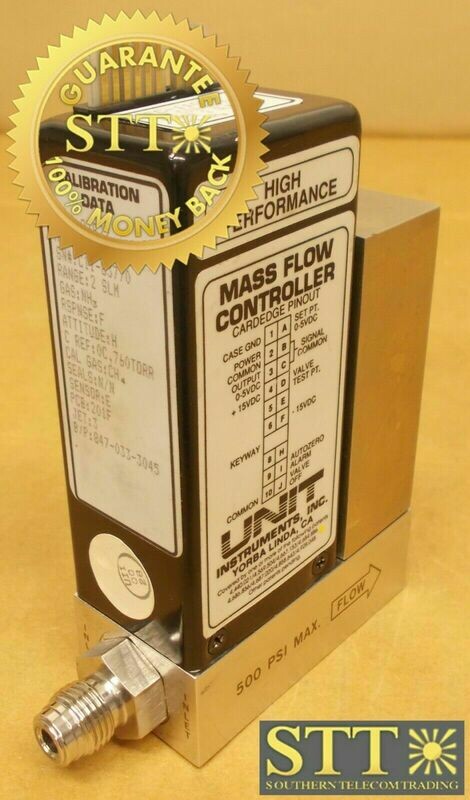 UFC-1100A UNIT MASS FLOW CONTROLLER HIGH PERFORMANCE RANGE 2 SLM GAS NH3 USED - 90 DAY WARRANTY