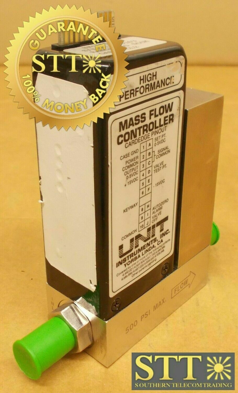 UFC-1110A UNIT MASS FLOW CONTROLLER HIGH PERFORMANCE RANGE 100 SCCM GAS CL2 USED - 90 DAY WARRANTY