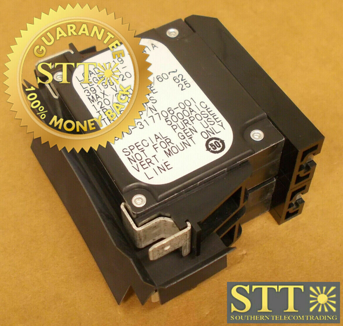 LEGBX11-39198-20 AIRPAX 20 AMP 2 POLE BREAKER 120/240V 50/60HZ VERT MOUNT NEW - 90 DAY WARRANTY
