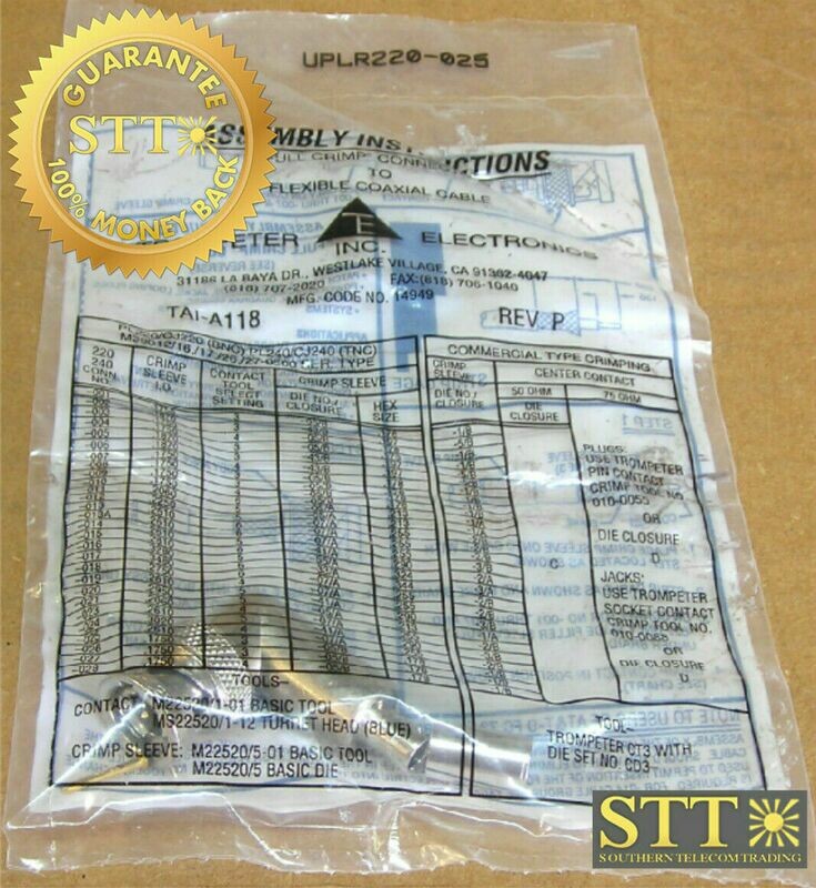 UPLR220-025 TROMPETER 734A BNC 75 OHM 90 DEGREE CONNECTOR (LOT OF 7) NEW - 90 DAY WARRANTY