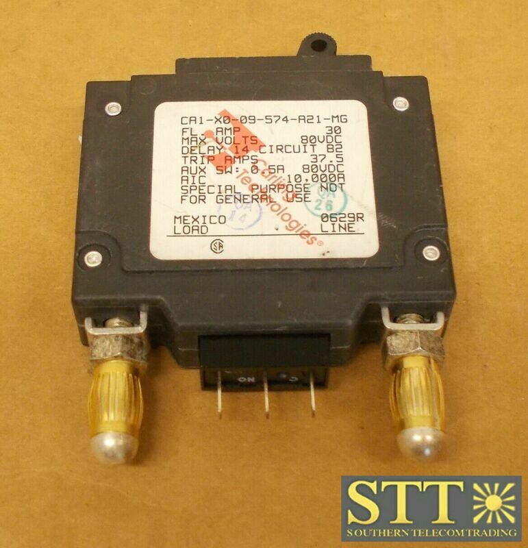 CA1-X0-09-574-A21-MG CARLING 30 AMP BULLET CIRCUIT BREAKER 80 VDC 1 POLE REFURBISHED - 90 DAY WARRANTY