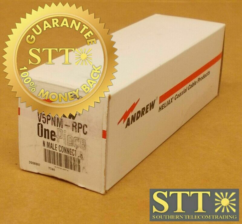 V5PNM-RPC ANDREW RF N MALE CONNECTOR FOR 7/8 VXL5 COAXIAL CABLE NEW - 90 DAY WARRANTY