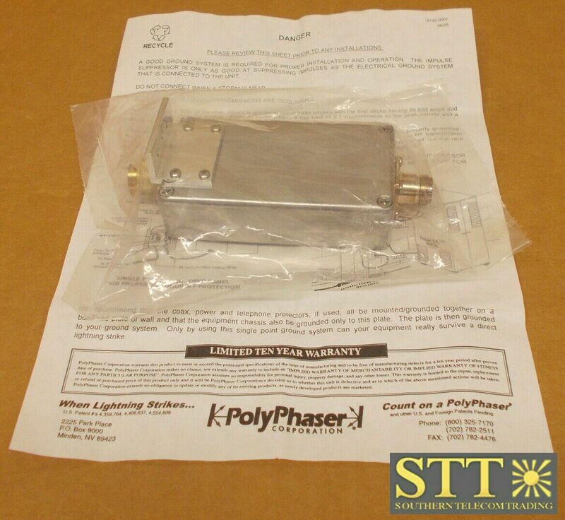 IS-CT50HN-B-MA POLYPHASER IMPULSE/SURGE SUPPRESSOR 800MHZ - 900MHZ 750W NEW - 90 DAY WARRANTY