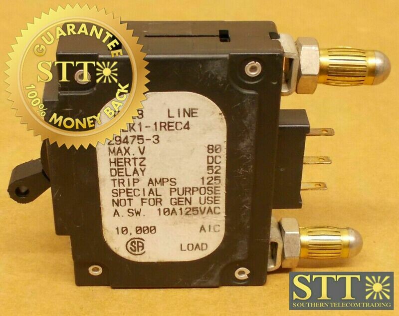LELK1-1REC4-29475-3 AIRPAX 100 AMP BULLET CIRCUIT BREAKER 80 VDC REFURBISHED - 90 DAY WARRANTY