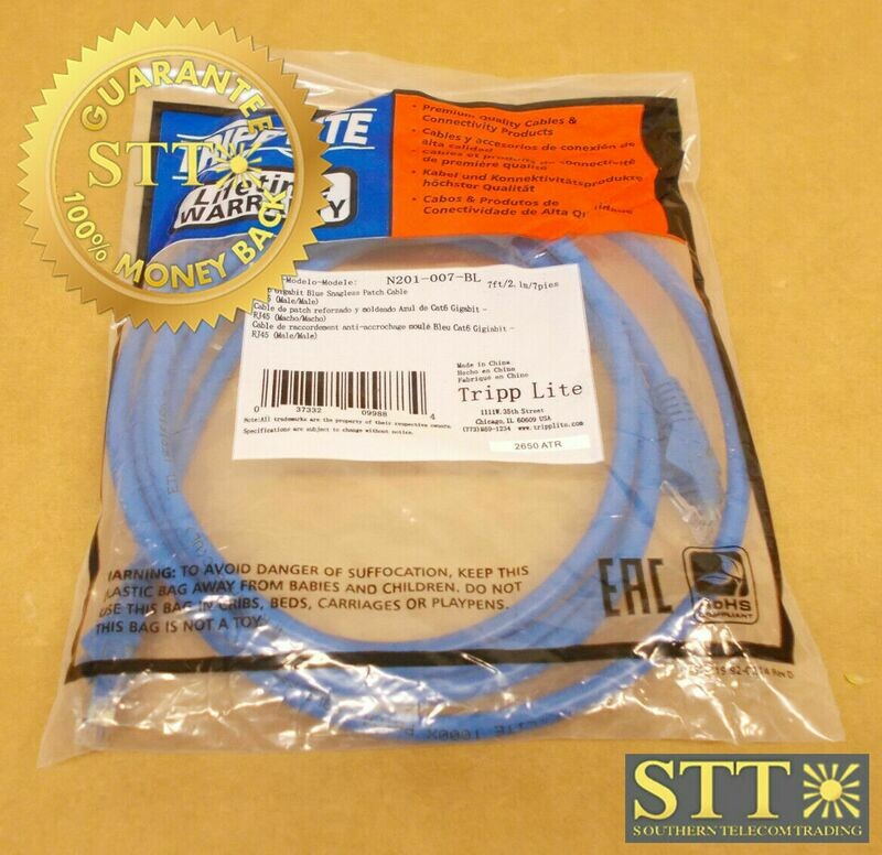 N201-007-BL TRIPP-LITE CAT 6 PATCH CORD 7FT BLUE NEW
 - 90 DAY WARRANTY