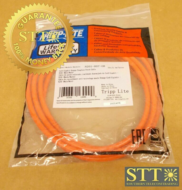 N201-007-OR TRIPP-LITE CAT 6 PATCH CORD 7FT ORANGE NEW
 - 90 DAY WARRANTY