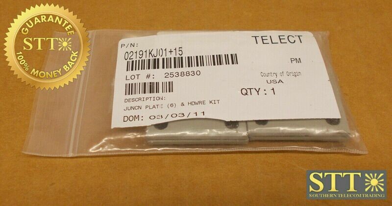 02191KJ01+15 TELECT JUNCTION PLATE 6CT &amp; HARDWARE KIT NEW - 90 DAY WARRANTY