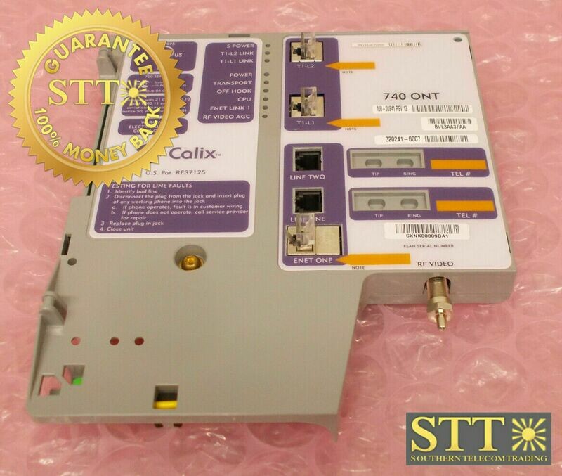 100-00941 CALIX REV-12 740 ONT OPTICAL NETWORK TERMINATION MODULE BVL3AA3FAA REFURBISHED - 90 DAY WARRANTY